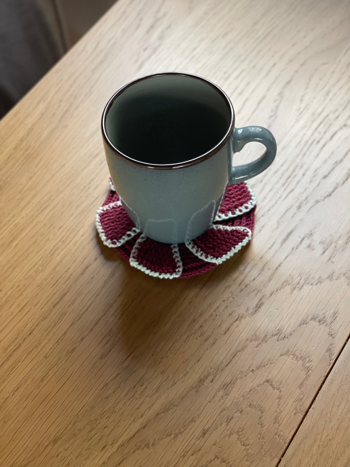 Hand-Embroidered Saucer