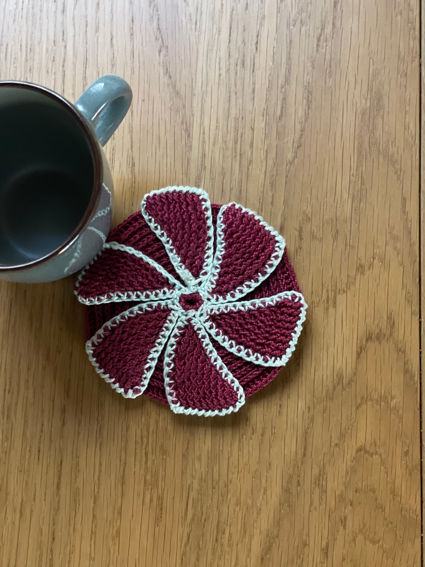 Hand-Embroidered Saucer