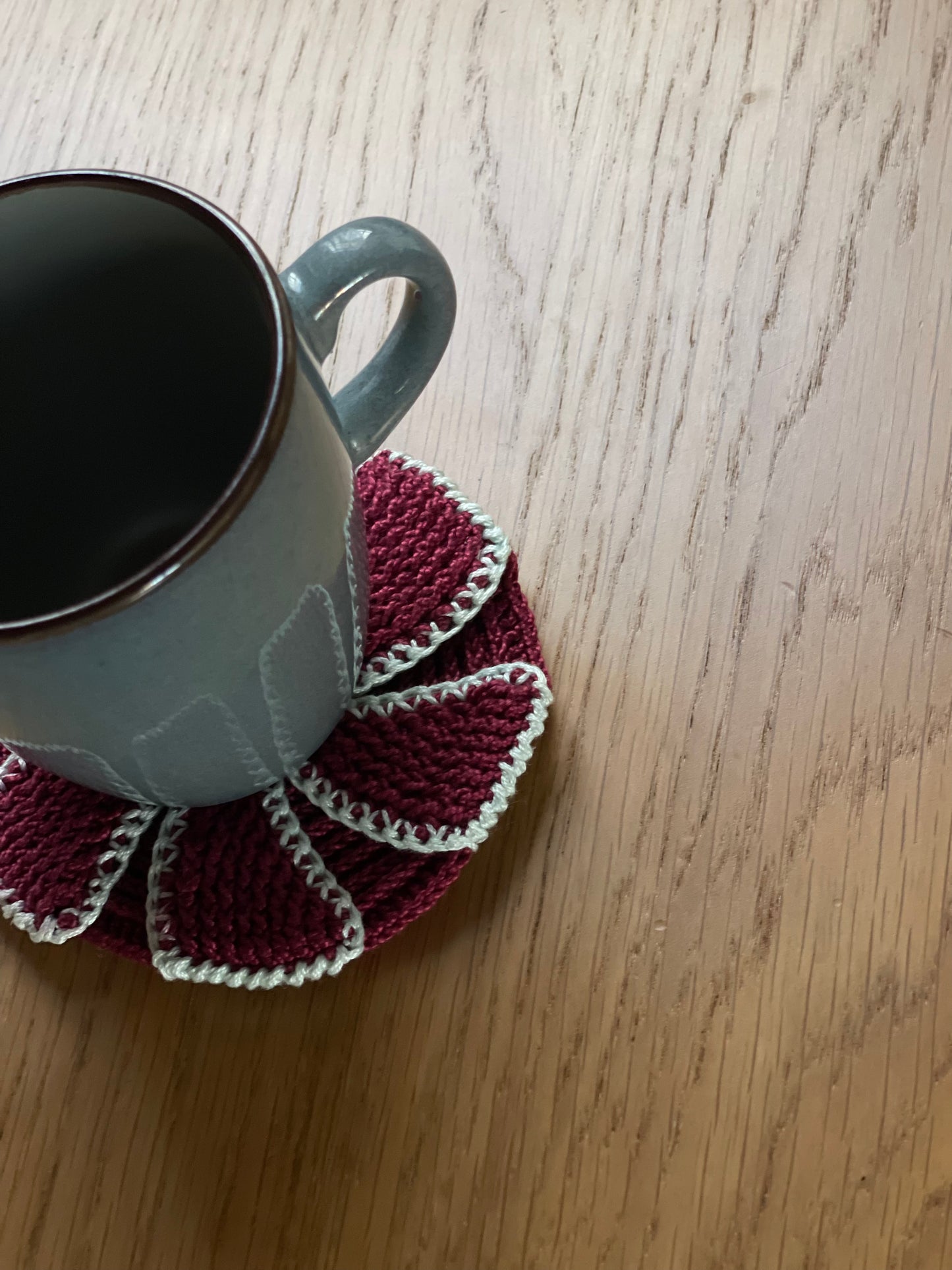 Hand-Embroidered Saucer